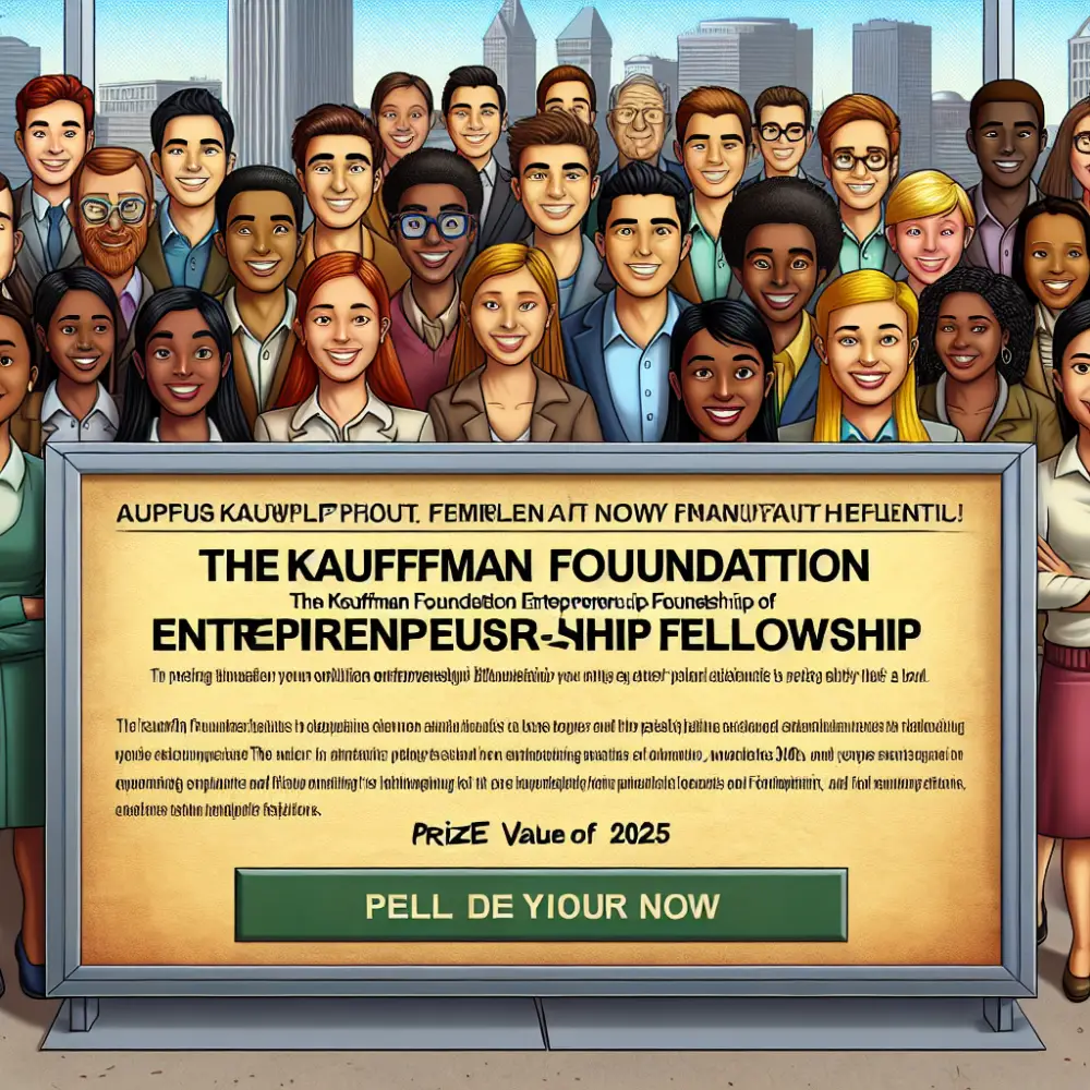 $10,000 Kauffman Foundation Entrepreneurship Fellowship in USA, 2025