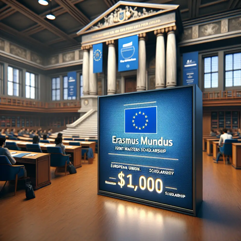 $12,000 Erasmus Mundus Joint Masters Scholarship European Union 2024