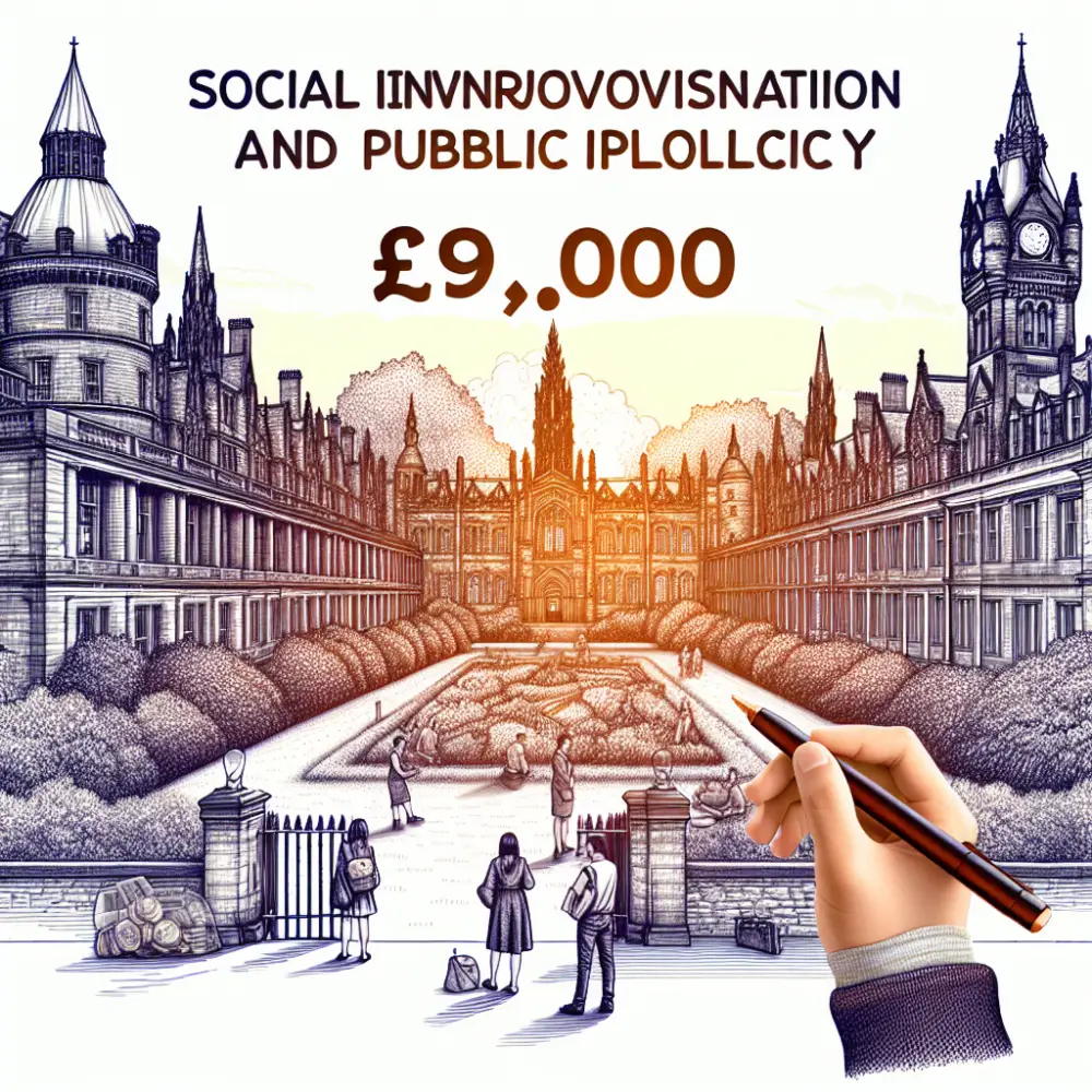 £9,000 Social Innovation and Public Policy Scholarship at University of Edinburgh, UK, 2025