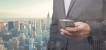 businessman manhattan skyline
