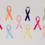 colorful ribbon on white surface
