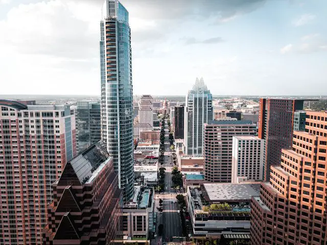 high angle photography of highrise building