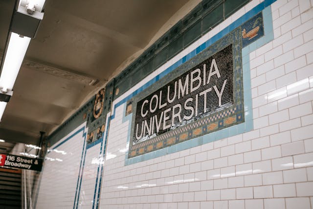inscription on subway station entrance