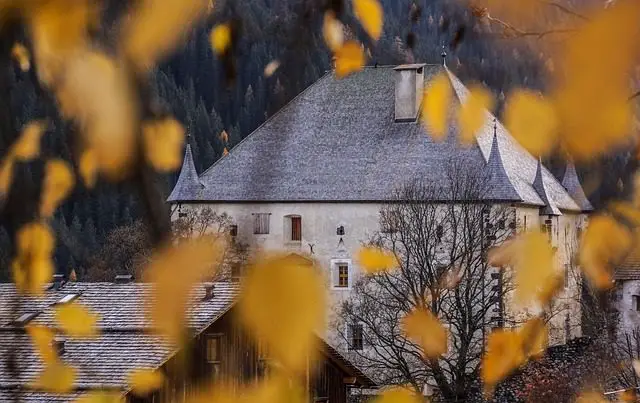 castle hungary leaves autumn