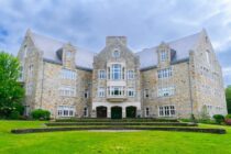 elegant stone architecture of academic building