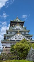 majestic view of osaka castle in japan