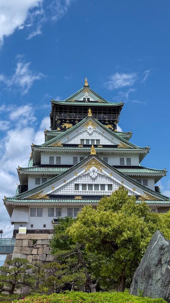 majestic view of osaka castle in japan
