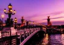 paris france bridge river water