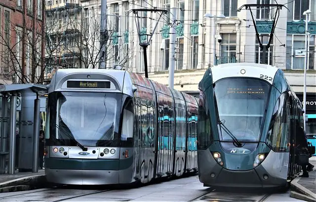 trams bus city ride transport