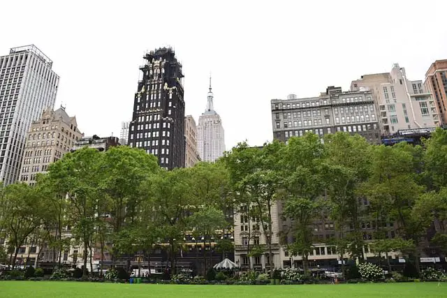 bryant park in new york city usa