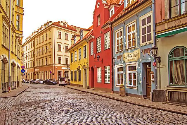 city riga europe latvia streets