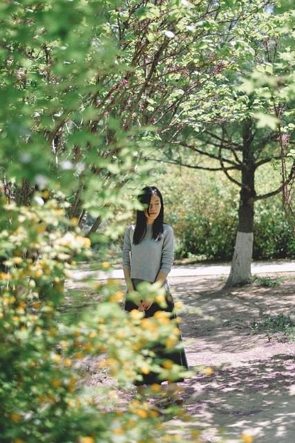 college students forest beautiful