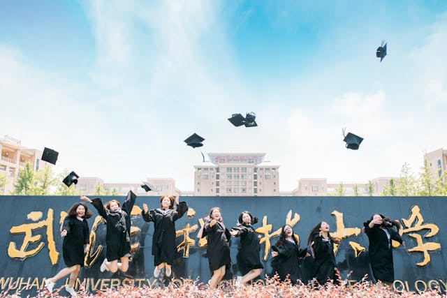 graduation celebration at wuhan university