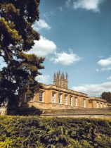 low angle shot of a university