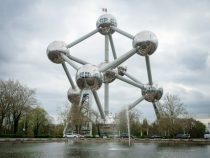 modernist landmark atomium in brussels belgium