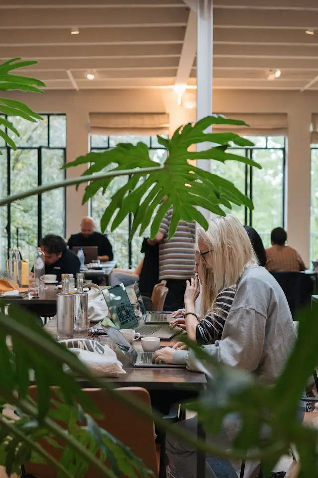 people in a restaurant