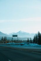 scenic winter view of canadian rockies