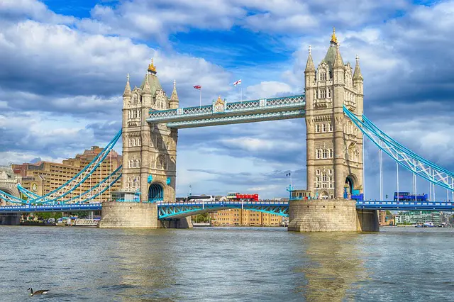 tower bridge london thames england