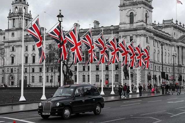uk england flag taxi london