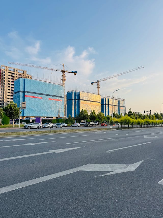 urban construction scene in tianjin china