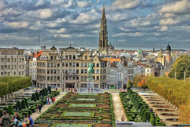 brussels square city belgium hdr