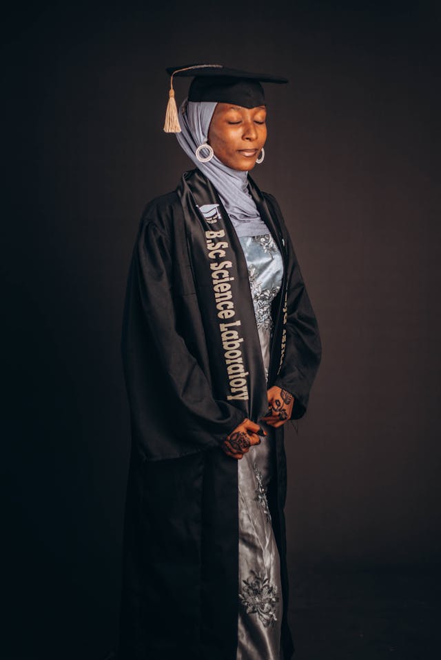 graduation portrait of female science graduate