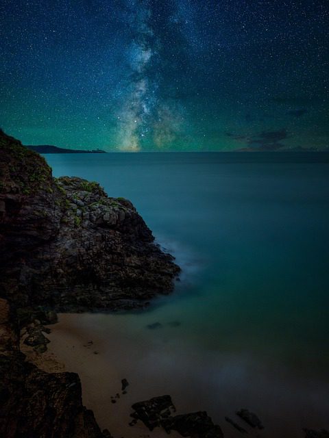 night stars sky galaxy astronomy