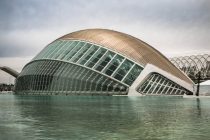 the hemispheric planetarium and imax cinema at the city of arts and sciences in valencia spain