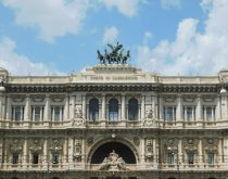 palazzo di giustizia in rome under blue skies